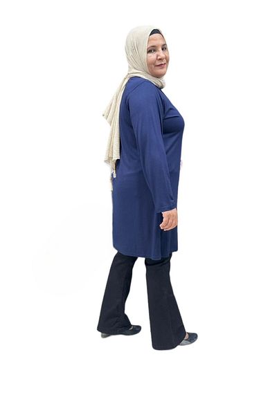 Sevda Kılınç Large Size Long Sleeve Combed Cotton