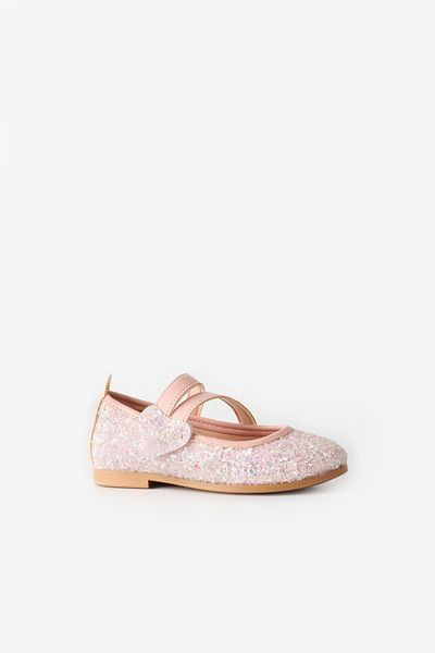 Le Mabelle Pink Heart Velcro Girls' Shoes