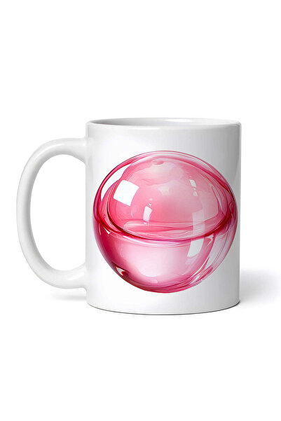 OEM Cană albă personalizată, sferă roz cu lichid, Inovatix®. 330 ml