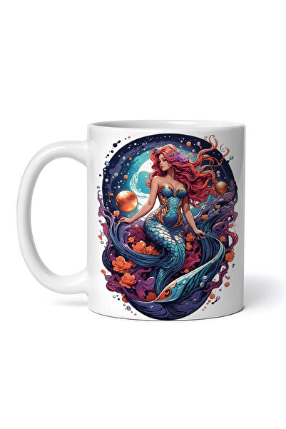 OEM Cană albă personalizată, Sirenă roșcată, Inovatix®. 330 ml