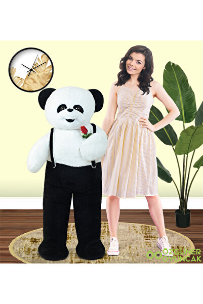 Özgüner Oyuncak Ayakta Duran Tulumlu Panda Peluş Hayvan 120 cm