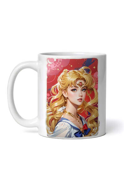 OEM Cană albă personalizată, Sailor Moon, Inovatix®. 330 ml