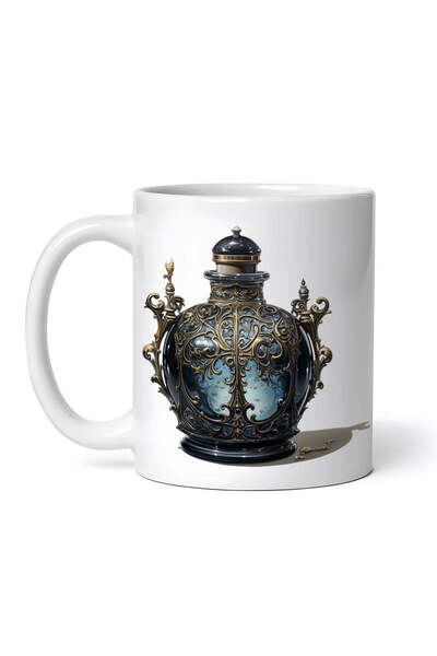 OEM Cană albă personalizată, sticlă de poțiune de alchimie vintage, Inovatix®...