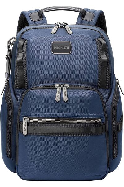 Promate Lightweight Laptop Backpack With 15.6-inch Laptop Compartment, Multiple Spacious Compartment