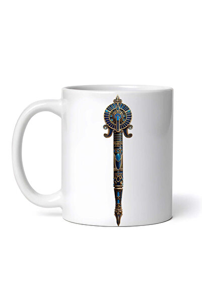 OEM Cană albă personalizată, Sceptru albastru, Inovatix®. 330 ml