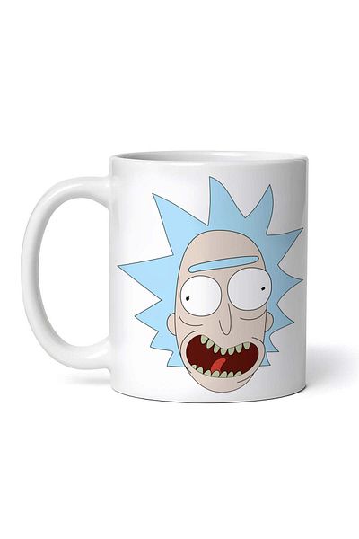 OEM Personalized white mug, Rick and Morty Rick's face, INOVATIX®. 330ml
