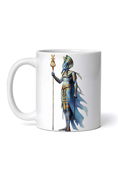 OEM Personalized white mug, King Amun, INOVATIX®. 330ml