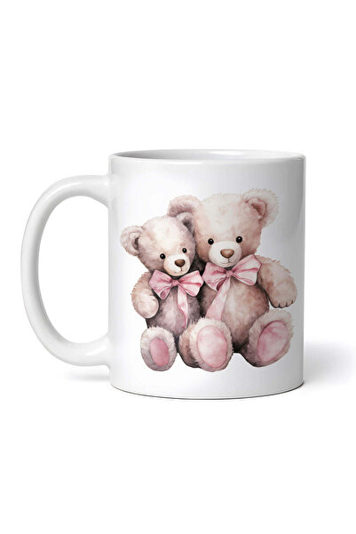 OEM Cană albă personalizată, Ziua Îndrăgostiților cu Ursuleți îndrăgostiți, I...