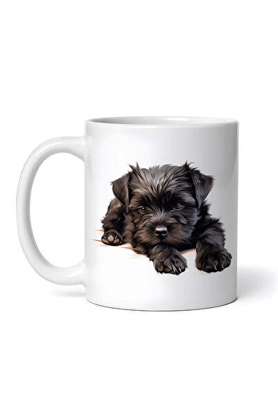 OEM Cană albă personalizată, cățeluș Schnauzer, Inovatix®. 330 ml