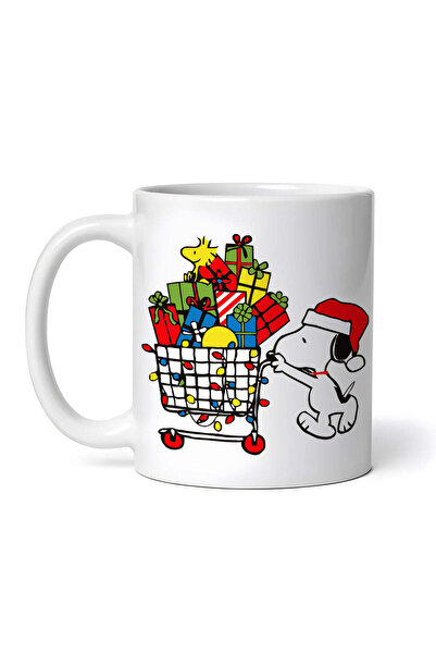 OEM Cană albă personalizată, cadouri de Crăciun cu Snoopy, Inovatix®. 330 ml