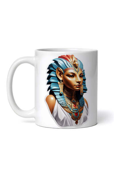 OEM Εξατομικευμένη Λευκή Κούπα, Μυθολογικός Χαρακτήρας Σφίγγας, Inovatix®. 330ml