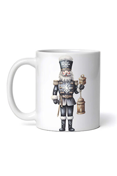 OEM Cană albă personalizată, Soldaț de Crăciun cu felinar, Inovatix®. 330 ml