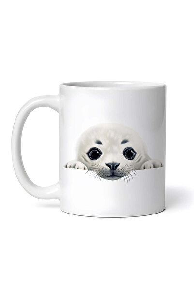 OEM Cană albă personalizată, Leu de Mare Alb, Inovatix®. 330 ml