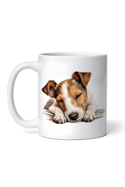 OEM Cană albă personalizată, model Fox Terrier Smooth, Inovatix®. 330 ml