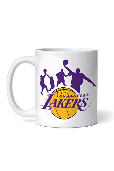 OEM Εξατομικευμένη λευκή κούπα, λογότυπο Los Angeles Lakers, Inovatix®. 330 ml
