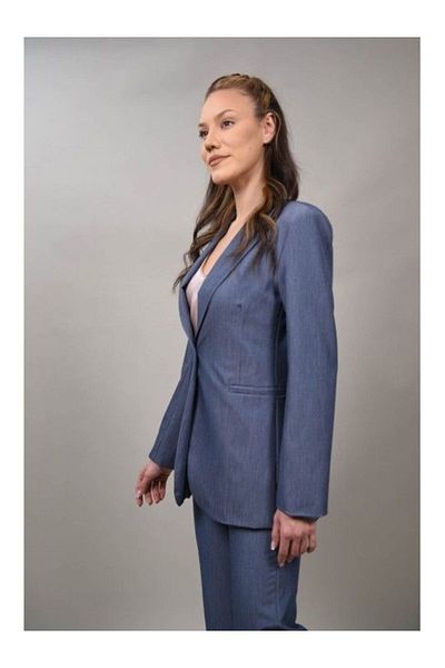 CHANGE OFF Sacou Inchidere Cu Un Nasture Celestezza S Denim