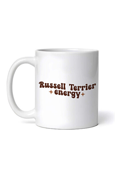 OEM Cană albă personalizată, RussellTerrier energy, INOVATIX®. 330 ml