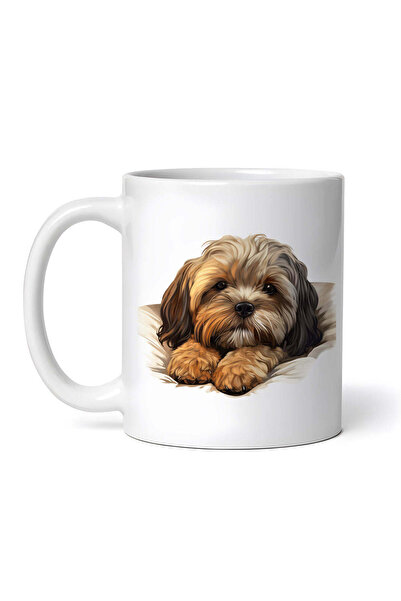 INOVATIX Personalized White Mug, Lhasa Apso, Inovatix®. 330 ml
