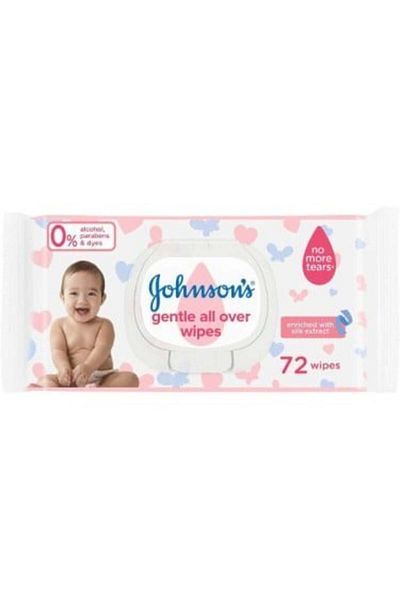 Johnson Wipes Gentle All Over 72wipes (21810) --- Johnson's Large Wipes 72 Wipes
