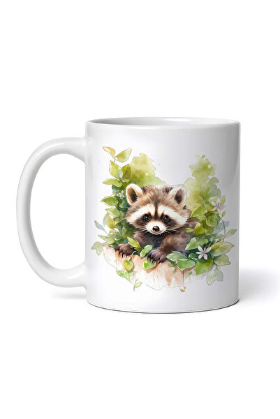 OEM Cană albă personalizată, pui de raton, INOVATIX®. 330ml