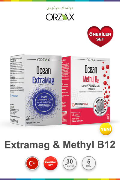 Orzax Ocean ExtraMag 30 Tablet & Ocean Methyl B12 5 ml