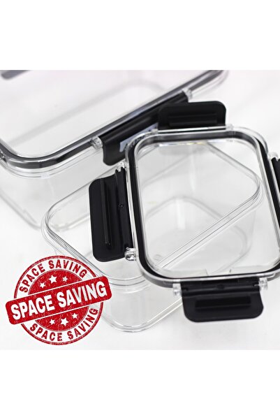 Auroware 8-piece Set Food Container Freezer Safe Leak Proof Air Tight 4 X 500ml, 4 X 1500ml