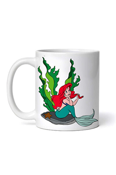 OEM Cană albă personalizată, Mica Sirenă Ariel printre alge marine, INOVATIX®...