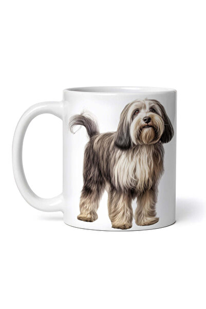 OEM Εξατομικευμένη Λευκή Κούπα, Καφέ Θιβετιανό Τεριέ, Inovatix®. 330ml