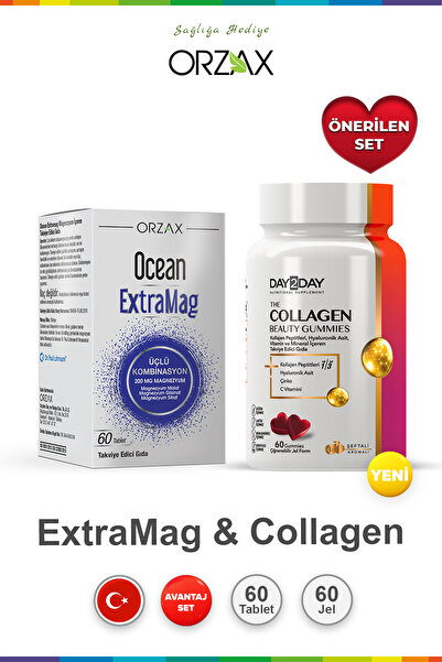 Orzax The Collagen Beauty Gummies 60 Tablet & Ocean ExtraMag 60 Tablet