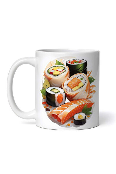 OEM Cană albă personalizată, Sushi, INOVATIX®. 330ml