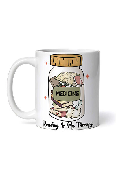 OEM Εξατομικευμένη λευκή κούπα, Η ανάγνωση είναι η θεραπεία μου, INOVATIX®. 3...