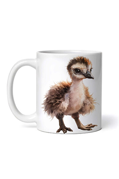 OEM Cană albă personalizată, Pui de struț, INOVATIX®. 330ml