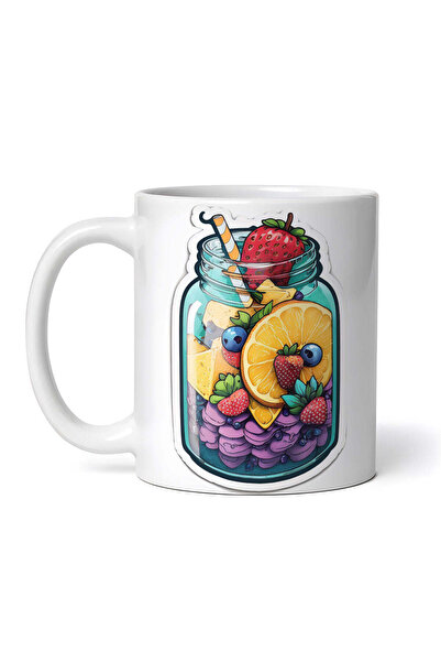 OEM Cană albă personalizată, smoothie cu fructe, Inovatix®. 330 ml