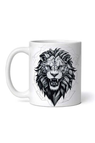 OEM Εξατομικευμένη Λευκή Κούπα, Πέτρινο Λιοντάρι, Inovatix®. 330ml