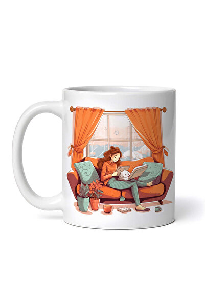 OEM Cană albă personalizată, pictură de toamnă Flavia, INOVATIX®. 330ml