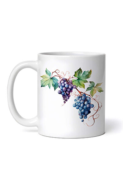 OEM Cană albă personalizată, Struguri pe viță, Inovatix®. 330 ml