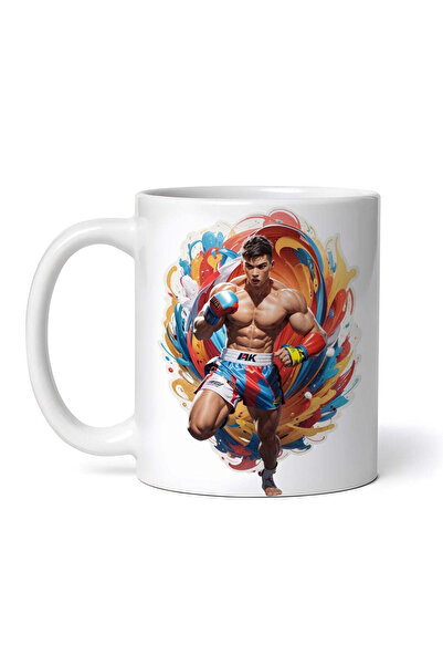 OEM Cană albă personalizată, Sportive Kickboxing, INOVATIX®. 330ml