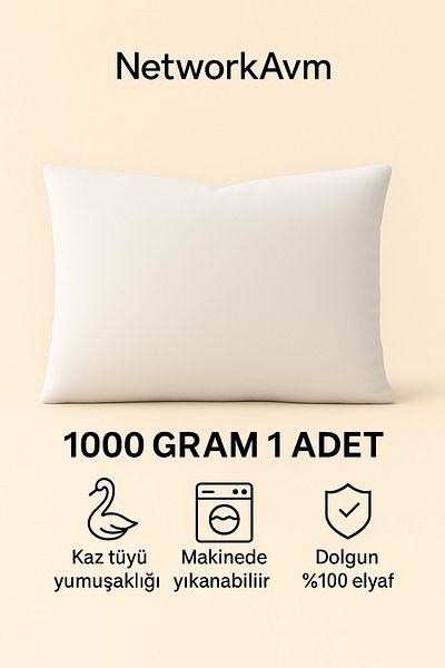 NetworkAvm 1 Piece Gold Series 1000 Grams Silicone Pillow