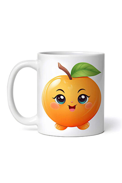 OEM Cană albă personalizată, portocalie cu picioare, INOVATIX®. 330ml