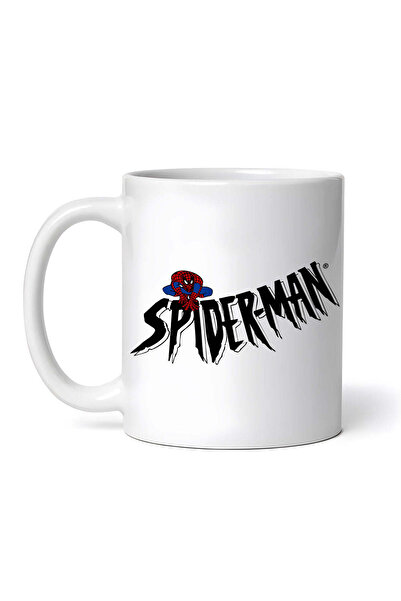 OEM Cană albă personalizată, Spider Man sărind de pe logo, Inovatix®. 330 ml