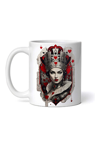 INOVATIX Personalized white mug, Queen of Hearts, INOVATIX®. 330ml