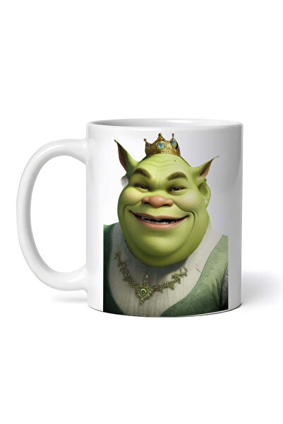 OEM Cană albă personalizată, Shrek cu coroană, INOVATIX®. 330ml