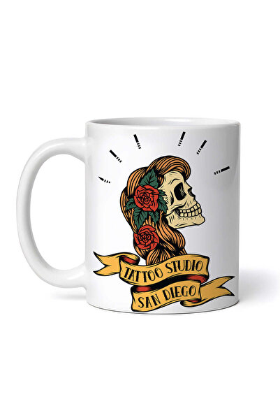 OEM Cană albă personalizată, Studio de tatuaje San Diego, Inovatix®. 330 ml