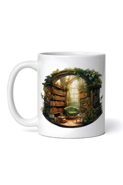 OEM Cană albă personalizată, Anemona Reading Space, INOVATIX®. 330ml