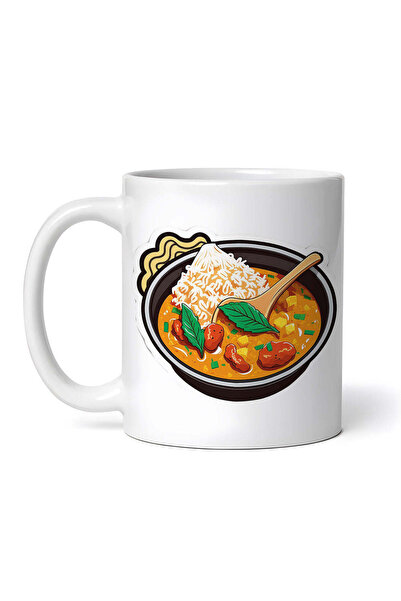 INOVATIX Personalized white mug, Curry with noodles portion, INOVATIX®. 330ml