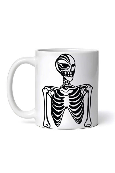 OEM Εξατομικευμένη Λευκή Κούπα, Ανθρώπινος Σκελετός, Inovatix®. 330ml