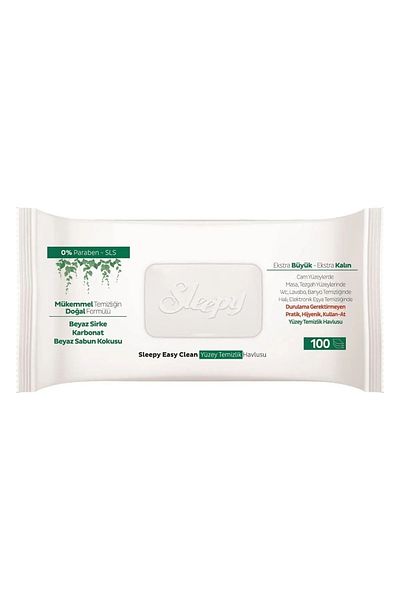 Sleepy Easy Clean Surface Cleaning Towel White Soap 100 Sheets