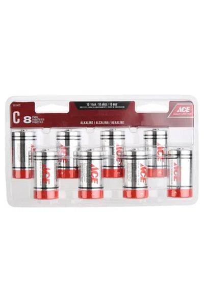 ACE مجموعة بطاريات قلوية C (8 قطع، 1.5 فولت)