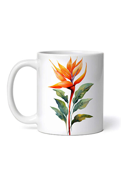 OEM Cană albă personalizată, Strelitzia mândră la soare, INOVATIX®. 330ml