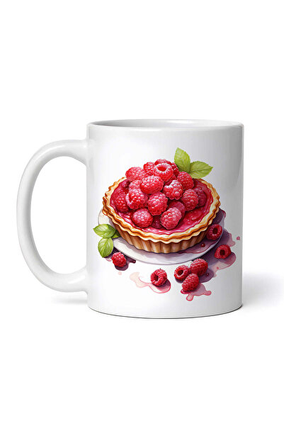 OEM Εξατομικευμένη Λευκή Κούπα, Τάρτα με Σμέουρα, Inovatix®. 330ml